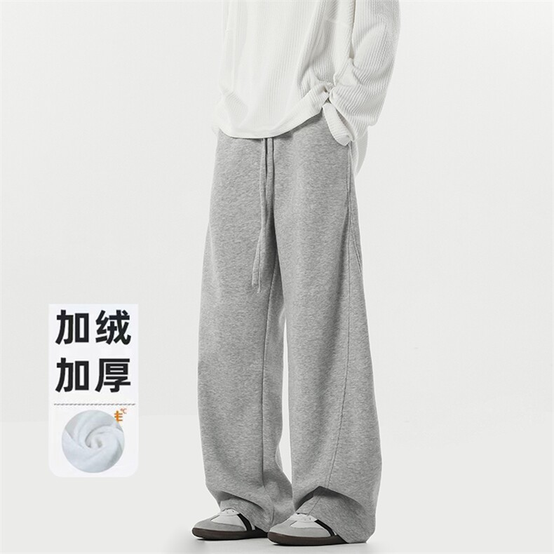 B258-K9928加绒P45控98抖音品质卫裤65%棉35%聚酯纤维,男装休闲裤,电商B258