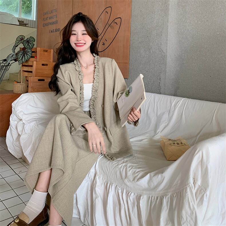 （现货）新品韩系清新木耳花边半裙套装F561-P175-K268,女装套装/套裙,2C255