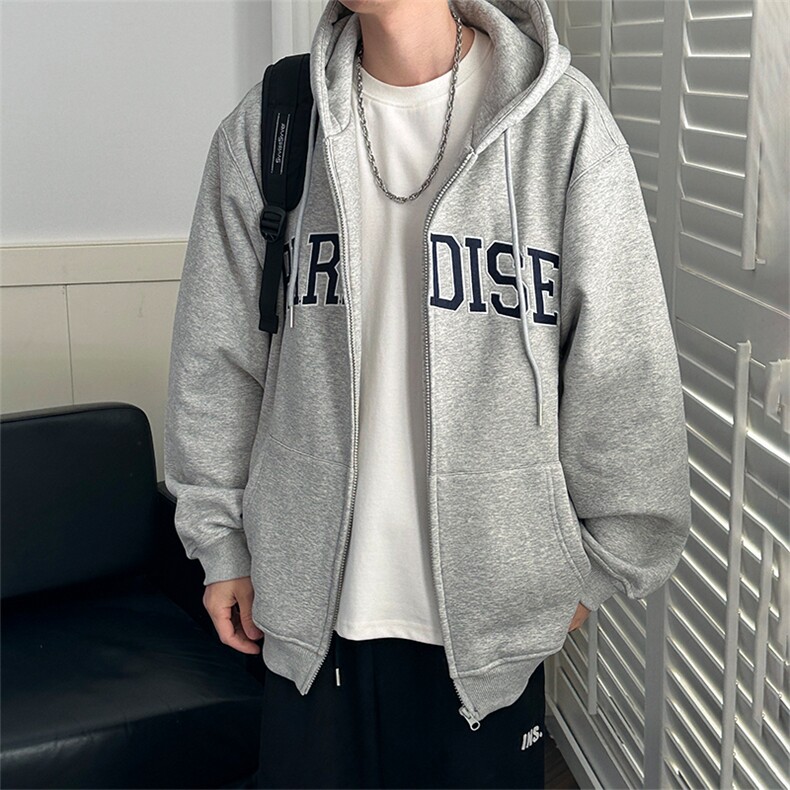 现货重磅宽松休闲绣花连帽卫衣外套男潮牌上衣A351-AW2499-P105,女装短外套,电商A351