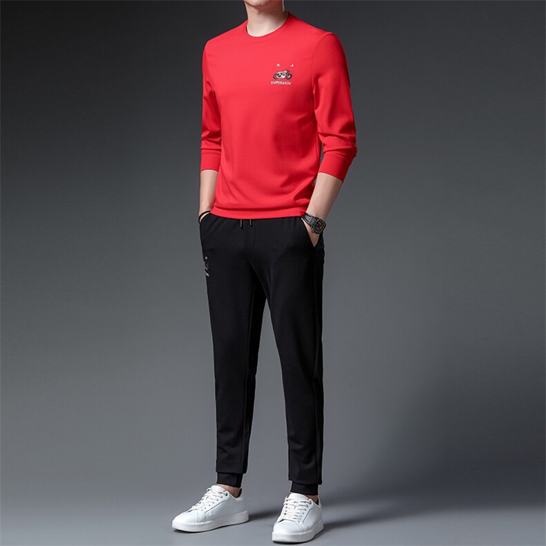 CA9819钱塘2020-2春秋新款时尚休闲简约中青年男士套装P160,男装休闲套装,钱塘207-2