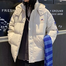 港风羽绒服男生冬季加绒加厚保暖情侣青少年棉衣连帽棉服外套530，男装棉衣，星座506