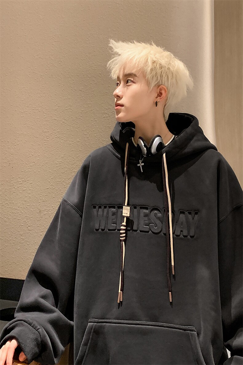 抖音品质加绒潮流立体钢印字母卫衣LMWY03JR-P60LMWY03-P55,男装卫衣,电商B325