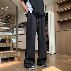 美式直筒运动休闲裤男夏季新款垂感宽松阔腿长裤现货K7891-P36，男装休闲裤，星座512-3