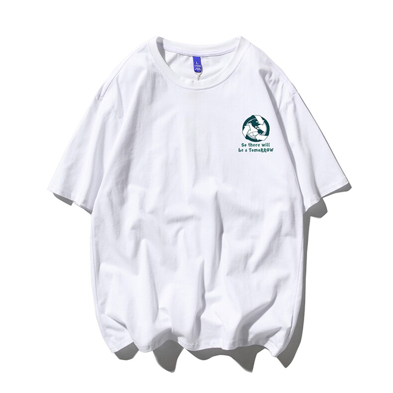T恤潮流圆领男港风印花2026新款白底平铺DS-B299-ZY1254特批P25,男装T恤,电商A061-1