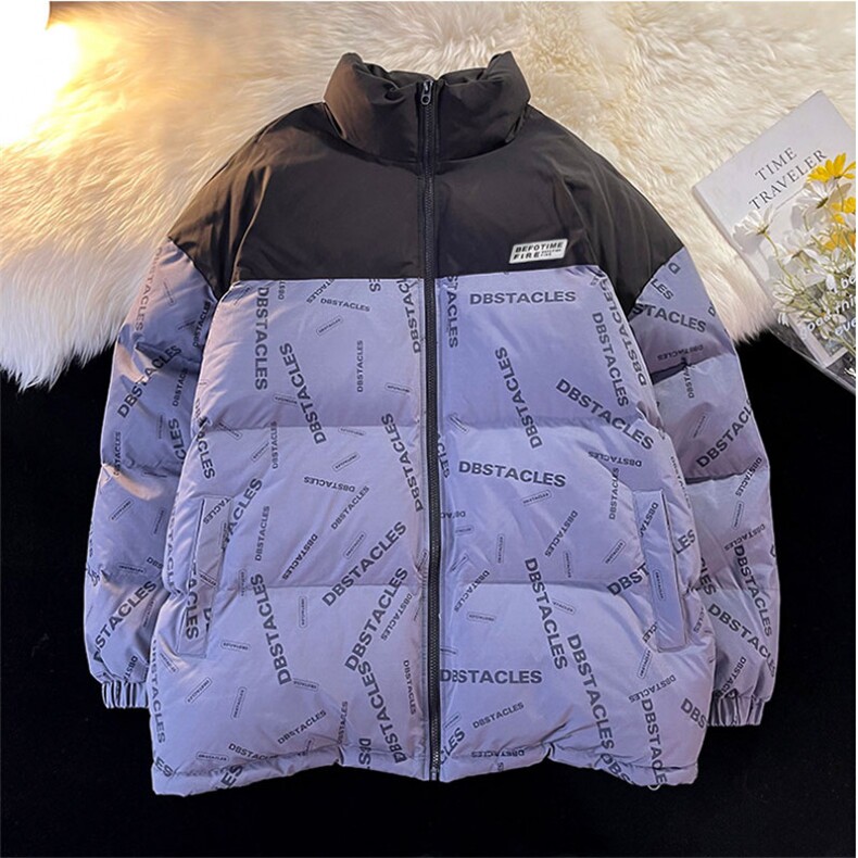 新款双面穿棉服宽松时尚港风青少年棉袄外套MY20815P-60,男装棉衣,电商A128