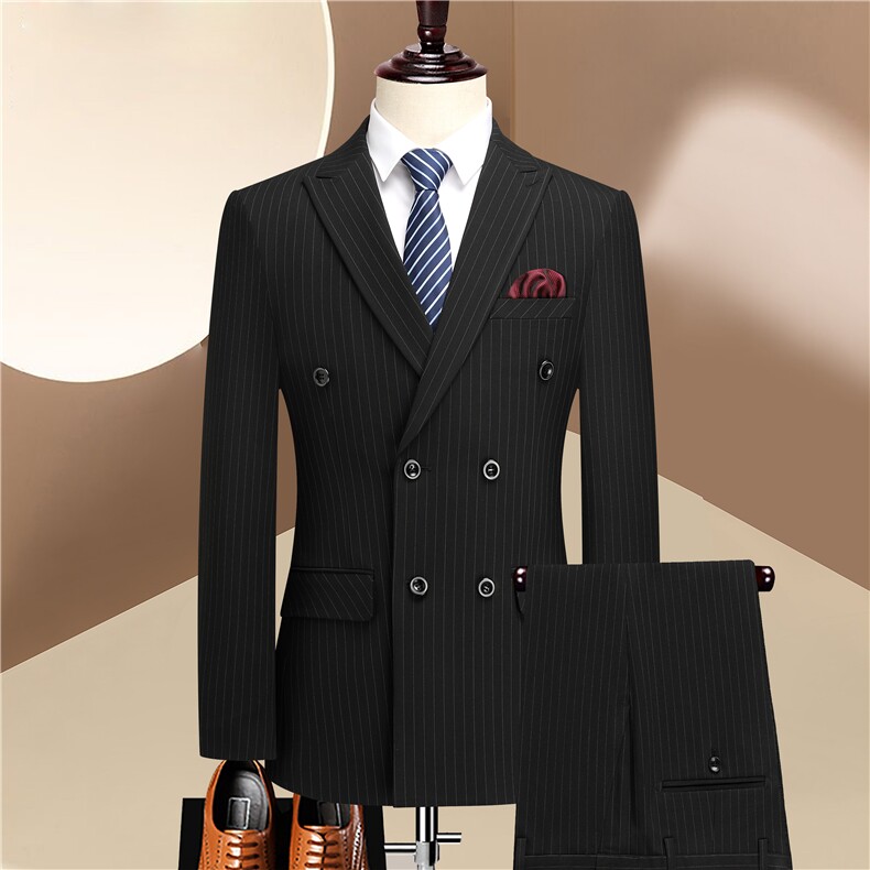 高品质微弹三件套胸花需另配，男装西服套装，电商D210