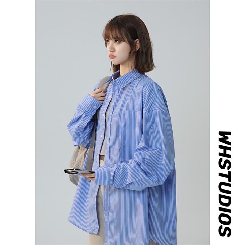 春季新款休闲长袖衬衫少年感简约日系学院上衣外套特3405P45，女装衬衫，星座710