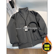 现货美式高街休闲棉衣夹克三防立领纯色户外工装加厚棉服外套，男装夹克，电商A486