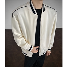 重磅420克boxy短款立领开衫棒球服液态棉爽滑外套男D9899-P68，女装短外套，星座610B-1