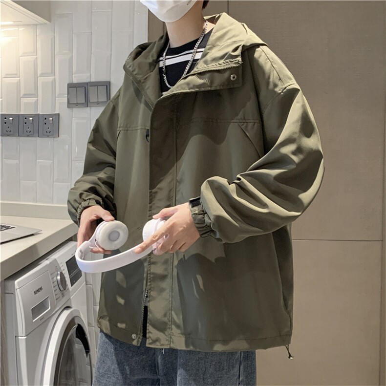 冲锋衣外套男ins潮春秋季帅气连帽上衣休闲新款夹克衫JK06566-P58,男装夹克,星座308B-1