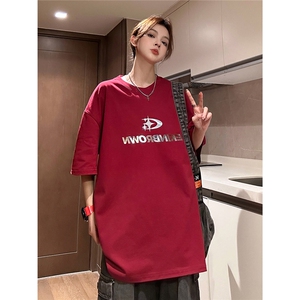 1中性银色立体四芒星印花大码M-5XL短袖T恤男DT77776P23块控特45图片