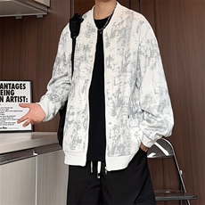 JK5063/P65春装新款不起球不掉色卫衣男夹克棒球服宽松大码外套，男装夹克，电商A141