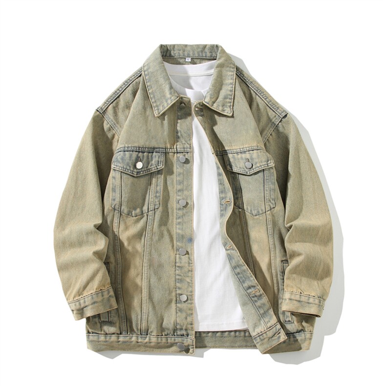 2025新款牛仔外套男痞帅高街潮牌宽松百搭休闲夹克秋季JK1030-P68，男装工装外套，星座1103-3