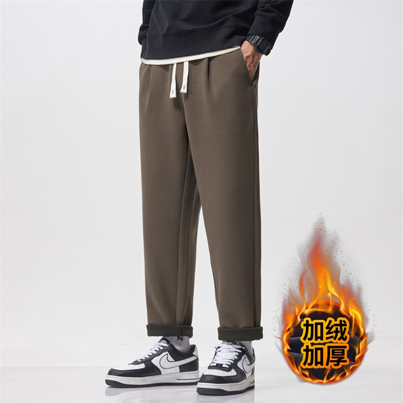 特批加厚锥形男士秋冬季弹力运动长裤直筒休闲裤J830-P40/加绒P50,女装休闲裤,星座509