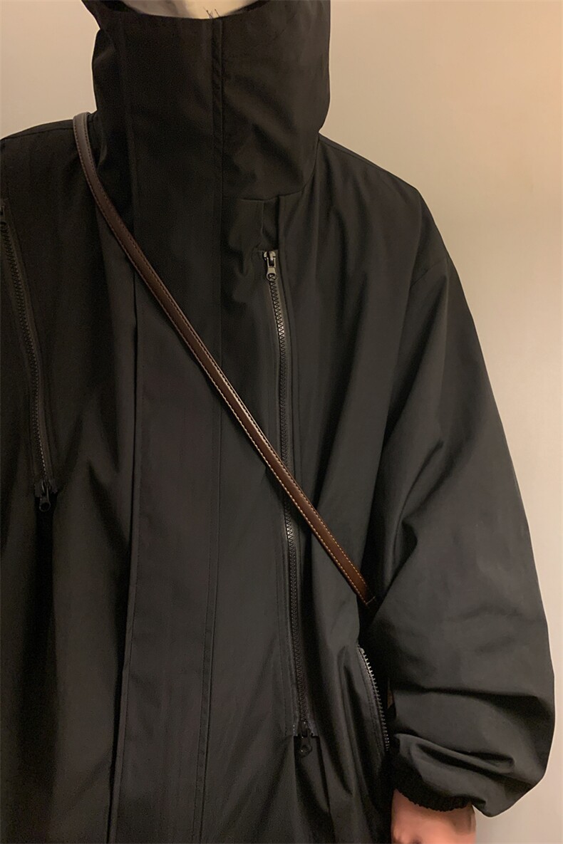 JK8008/P50春装新款现货港风暖色调防水多拉链冲锋衣男夹克潮外套,男装夹克,电商A141