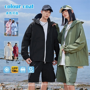 UPF100+有报告 凉感轻薄透气套装防晒服 两件套HS627-P80图片