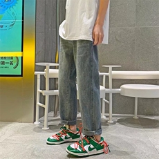 牛仔裤男秋季潮大码休闲裤子直筒老爹裤NZ7012P38，男装牛仔裤，星座1116-2