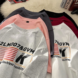 1平铺条纹印花设计潮大码M-5XL短袖T恤男DT77779P18块特价控38图片