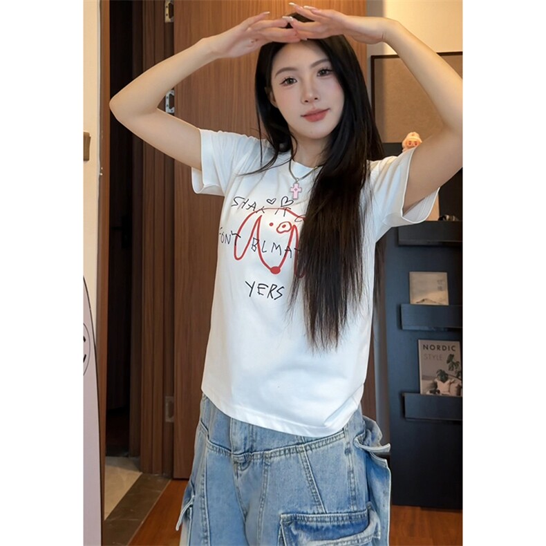 正肩印花索诺娜短袖t恤女cp204-特p28,男装T恤,电商B371