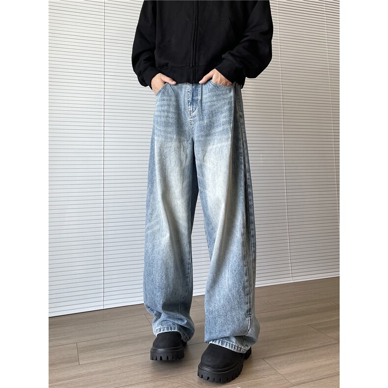 【备货2000件】XZ612-K223-P55春款美式复古弯刀牛仔裤慵懒风,男装牛仔裤,星座612