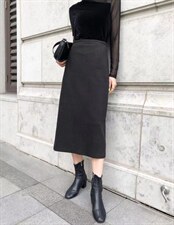 2021秋冬新款时尚纯色光版修身显瘦简约百搭中长款半身袖，其它，L·H·X