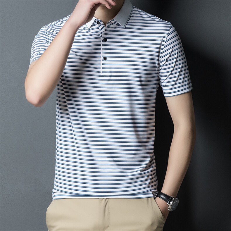 AF80H01钱塘2020-3夏季新款男士时尚休闲条纹T恤高品质P57,男装T恤,钱塘207-3