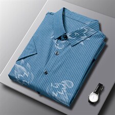 F67018男式2023年夏季新款衬衫男短袖休闲衬衣P75，男装衬衫，电商B360