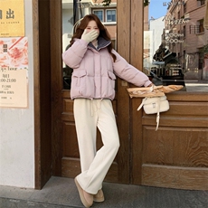 现货新款东大门加厚保暖羽绒服百搭连帽面包服女装外套女，女装羽绒服，网红馆