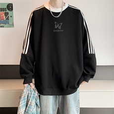 400高克重华棉秋冬内景美式宽松圆领卫衣男潮WY00174/P45加绒P50，男装卫衣，电商B316