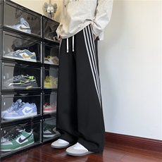秋季新款美式运动斜杠条纹宽松休闲卫裤B315-K25613-特p40控78，男装休闲裤，电商B315