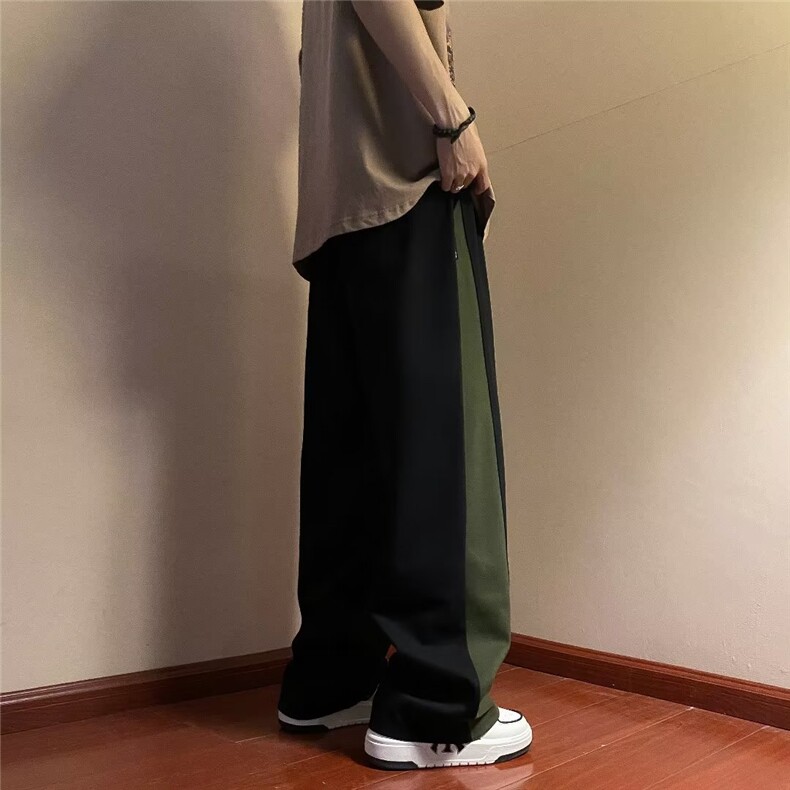 23新品四季款中性垂感拖地高街阔腿裤休闲裤GK9521-P32,男装休闲裤,星座1109-3