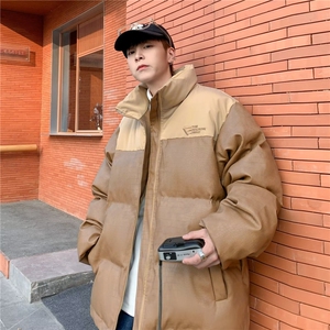 港风 冬季时尚百搭宽松字母印花潮流棉服外套M8013-P98图片