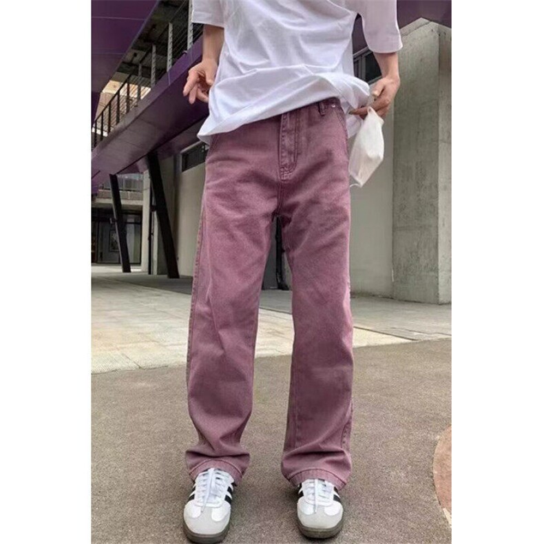 春夏乌梅紫色牛仔裤男生宽松水洗长裤子美式薄款直筒裤NZ7003,男装牛仔裤,星座1116A（原606A-3）