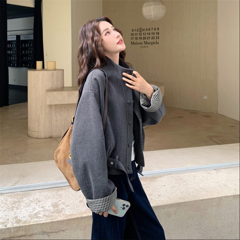 【档口有货】春装装新款短款毛呢外套2D112-5581-P175控258,女装毛呢外套,2D112