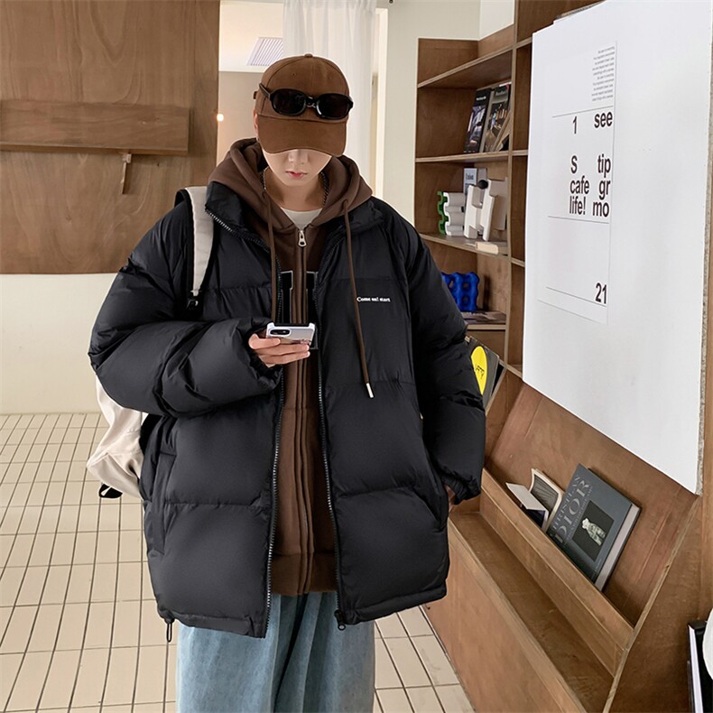 冬季立领印花羽绒服男情侣款加厚羽绒衣外套潮流A266-YR01-P110，男装羽绒服，电商A266