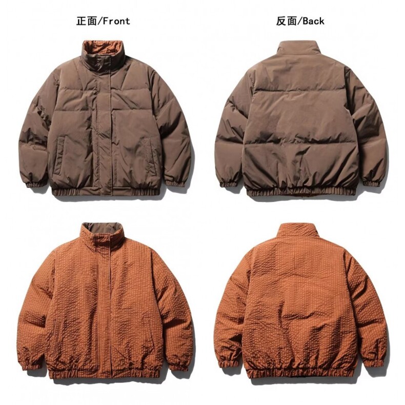 MA663-P93网图日系复古双面穿立领面包服棉服美拉德色系宽松棉衣,男装棉衣,星座1611A