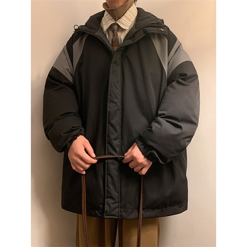 工装棉衣拼色外套加厚大码棉袄港风棉服日系1016-1W85P128K158,男装棉衣,星座1016-1（原电商B408-1）