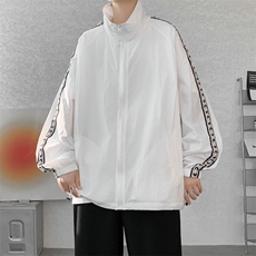 F004-P45夏季新款织带防晒衣男士大码宽松外套纯色透气控58，男装防晒衣，电商B280-1（原A049）