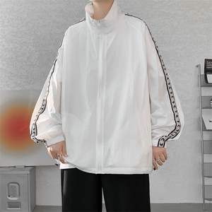 F004-P45 夏季新款织带防晒衣男士大码宽松外套纯色透气 控58图片