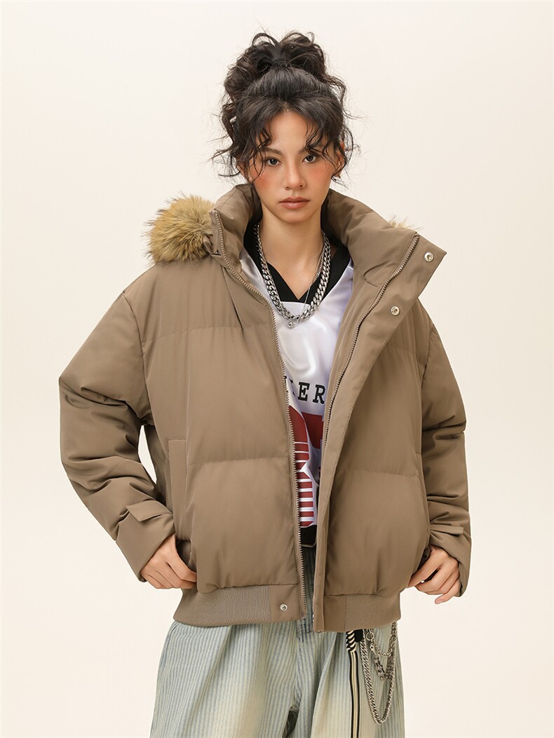 潮流宽松连帽棉服高街潮牌休闲棉衣A161-9986-P98,男装棉衣,电商A161