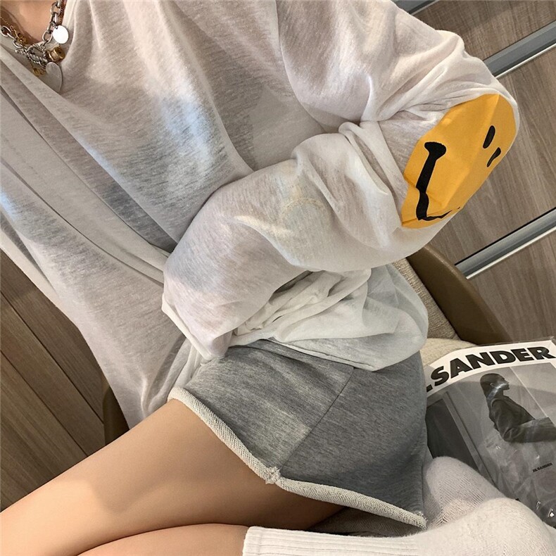 笑脸防晒罩衫，女装，XTZ style