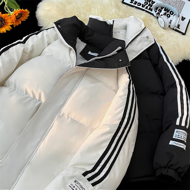 量大有差】小牛津覆膜面料白杠冲锋棉衣棉服棉袄面包服-G1607-P75,男装棉衣,星座207