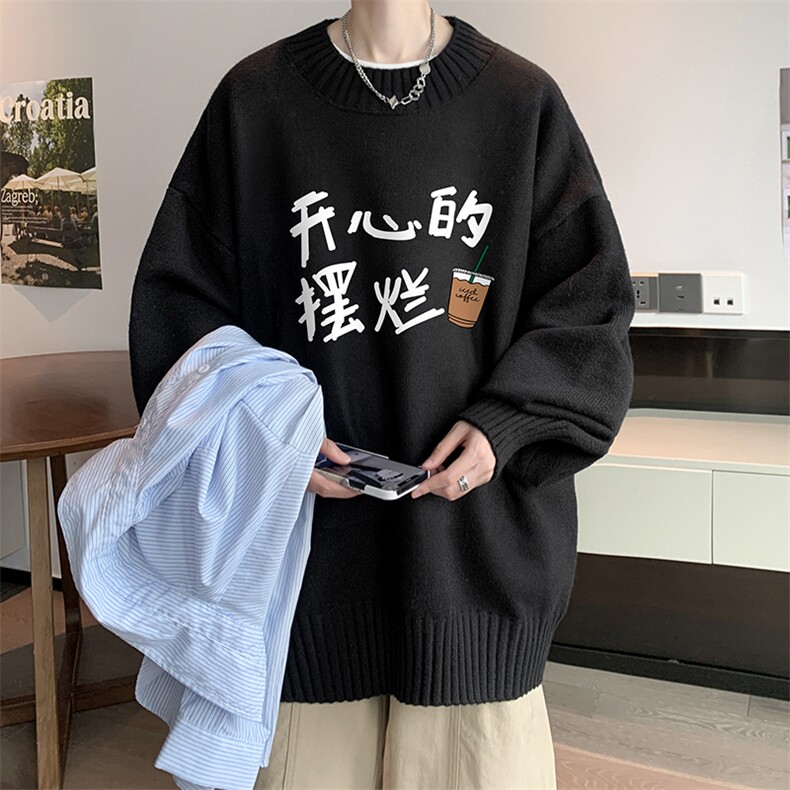 半高领毛衣男士大码针织衫男毛线衣男M18348-P45加绒款-P65,男装针织衫/毛衣,电商A040