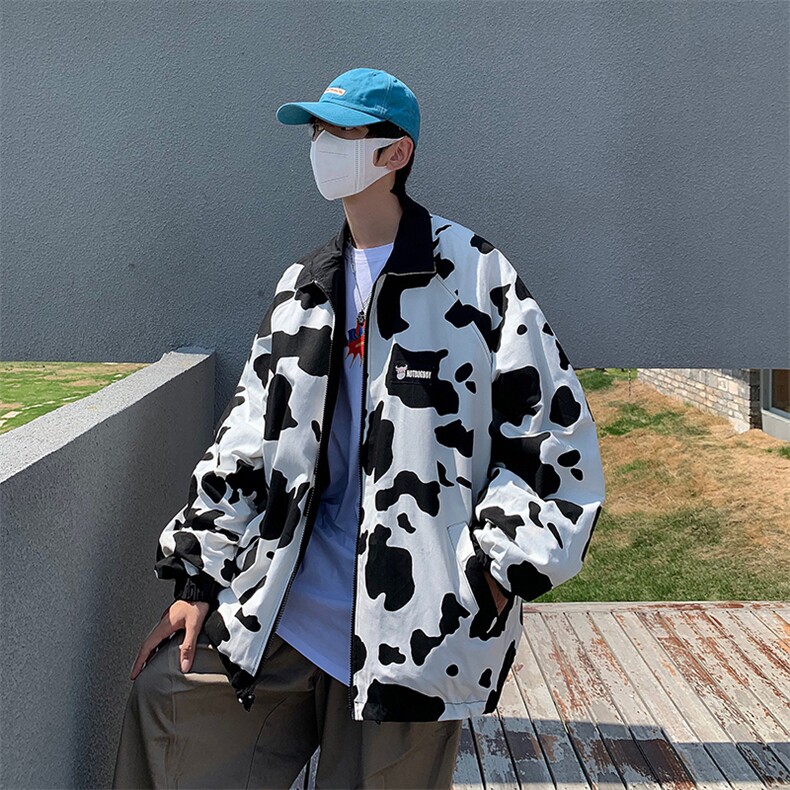 双面穿外套男ins休闲港风韩版潮流宽松上衣两面穿夹克JK061-p65图片