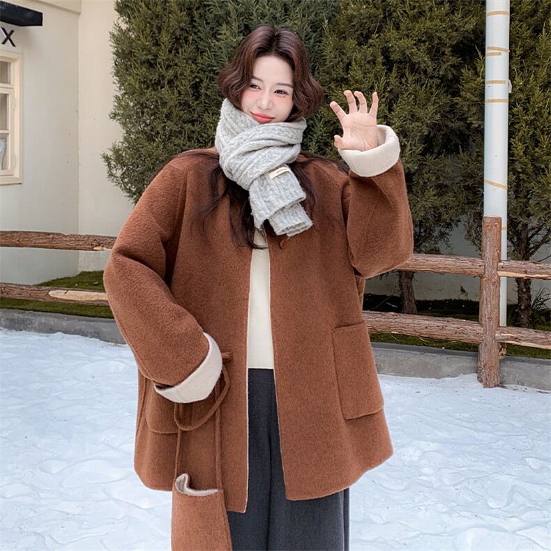 有货新款双面羊毛771-P275-K398,女装毛呢外套,2C108