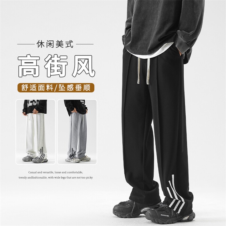 舒适休闲百搭长裤抽绳束脚裤宽松长裤裤子男   WK90特批30图片