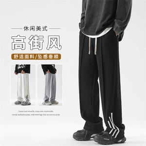 舒适休闲百搭长裤抽绳束脚裤宽松长裤裤子男   WK90特批30图片