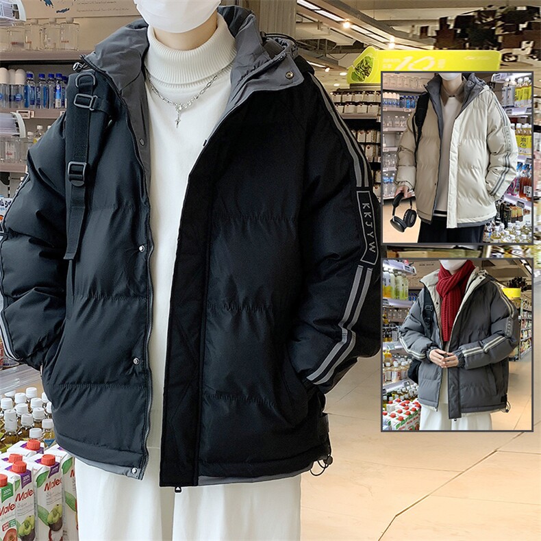 港风冬季新款连帽棉服中性情侣风潮牌百搭外套M666-P85 大码+5图片