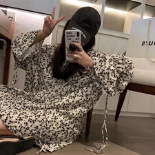 现货海军领碎花裙，其它，XTZ style