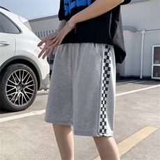 休闲短裤男拼色男韩版潮流帅2026夏季新款ins宽松五分裤K3633-P26，男装牛仔裤，星座412